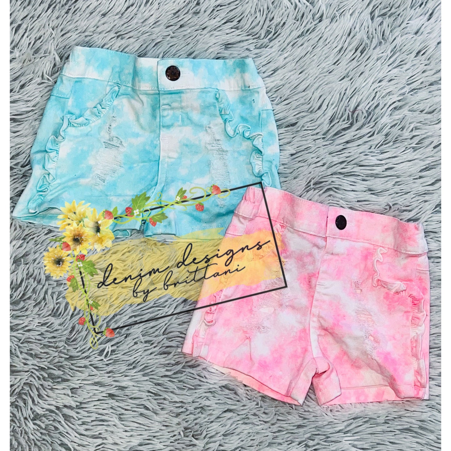 3/6m tie dye shorts