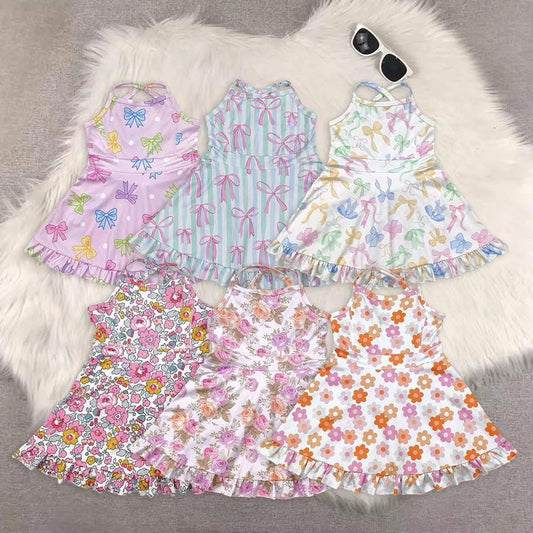 Athletic printed skort dresses