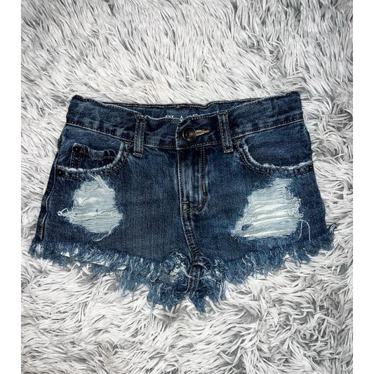 4T fringe distressed shorts