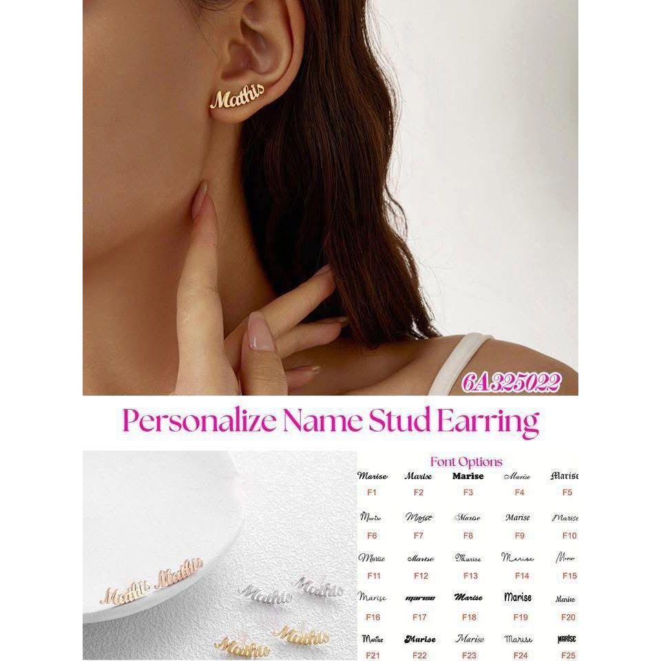 Name earrings