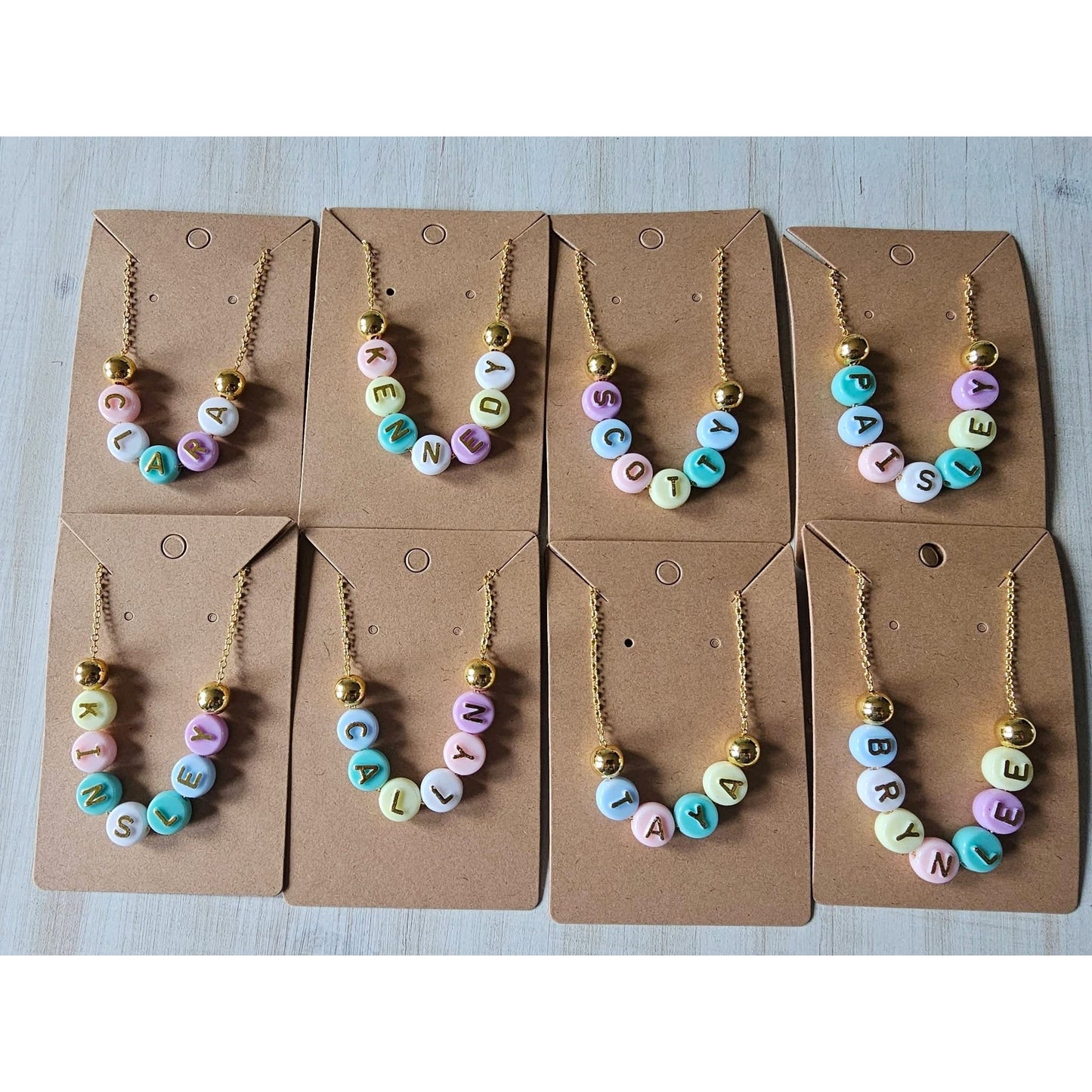 Pastel Personalized Necklaces