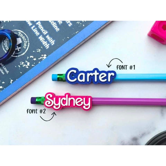Personalized Pencil name toppers