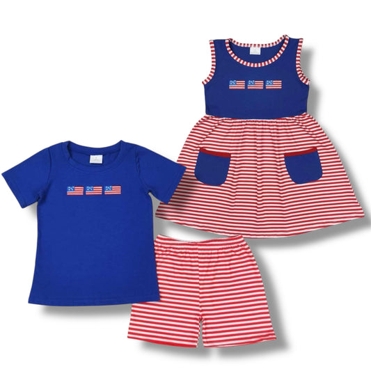 American flag sibling set