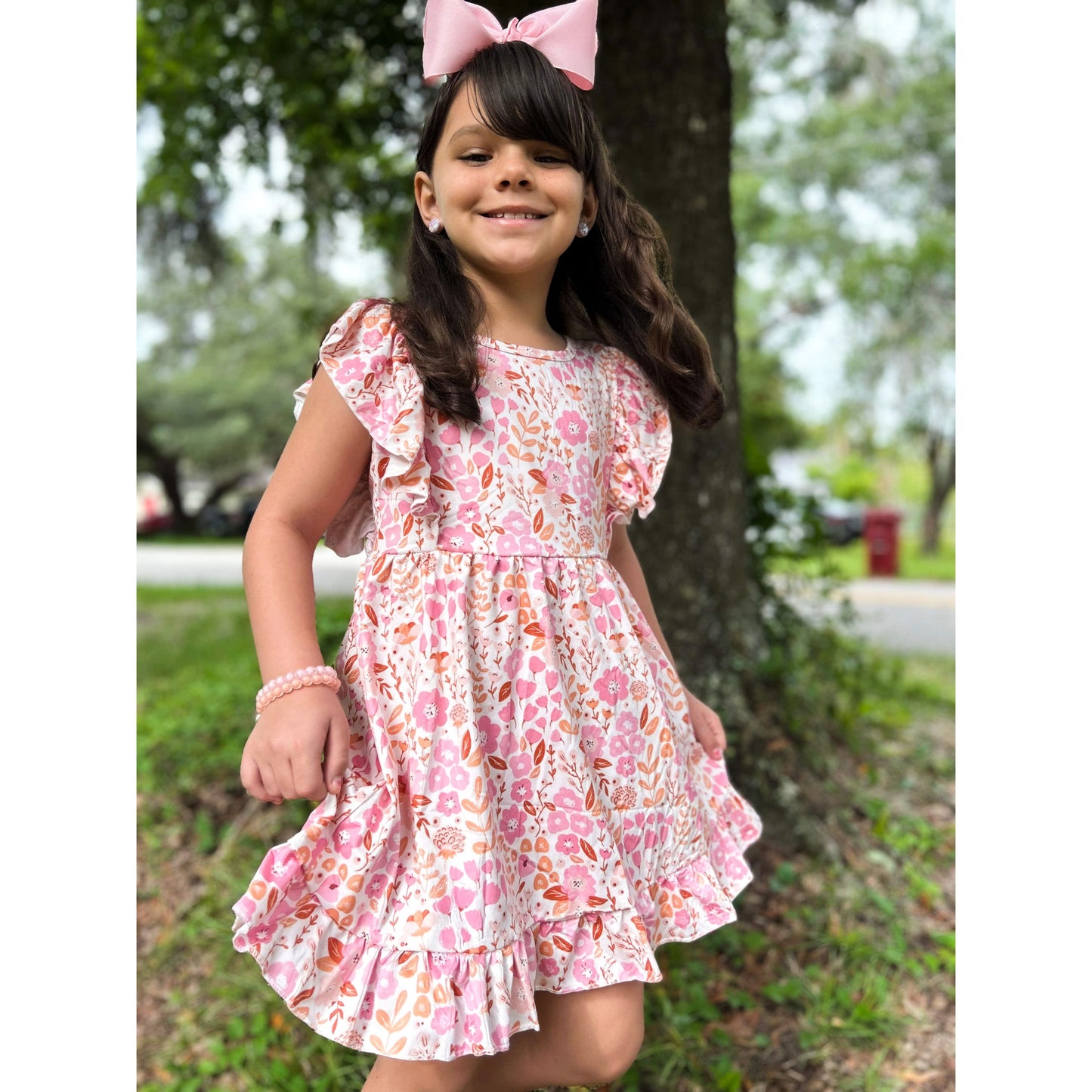 Pink floral Dress