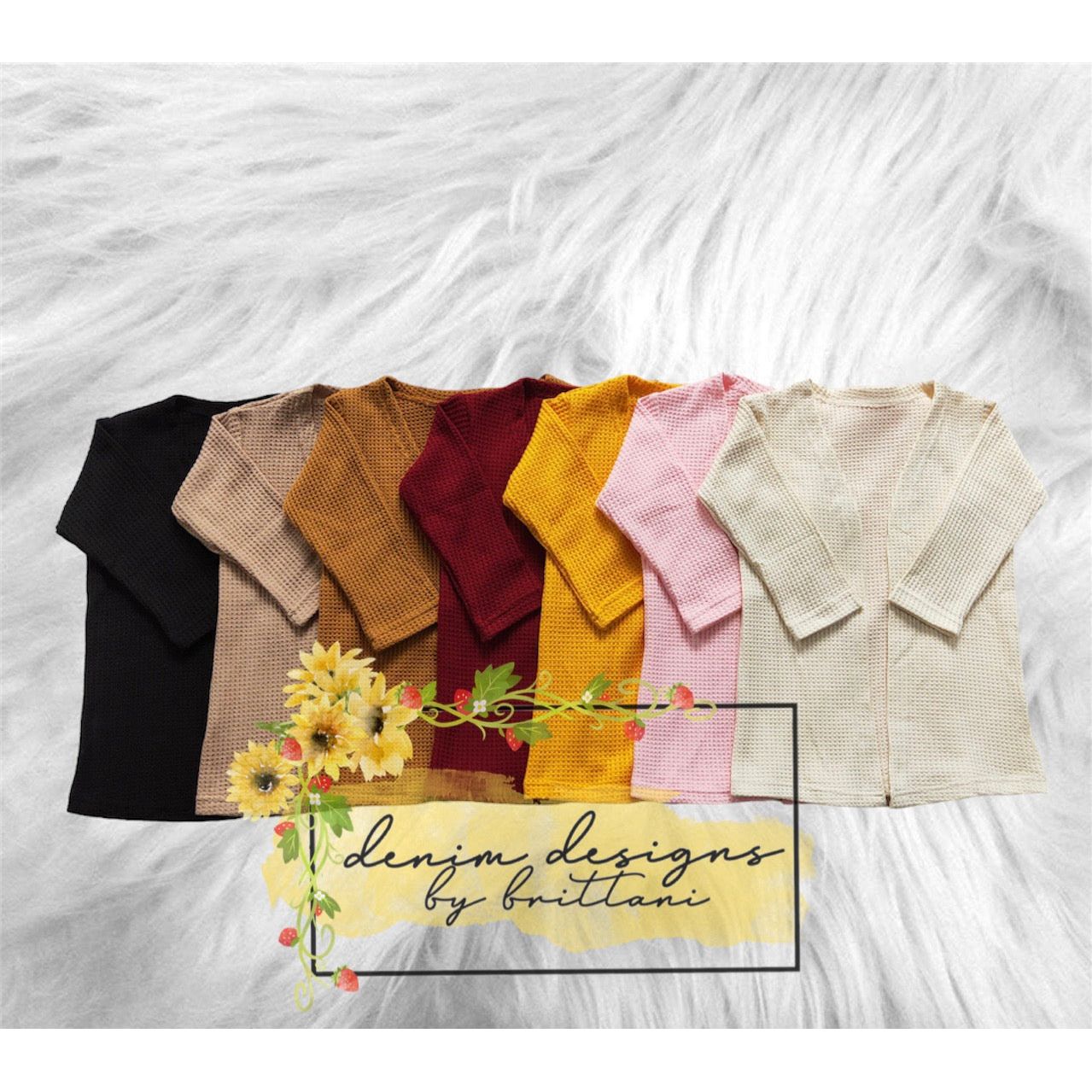 Waffle knit cardigans