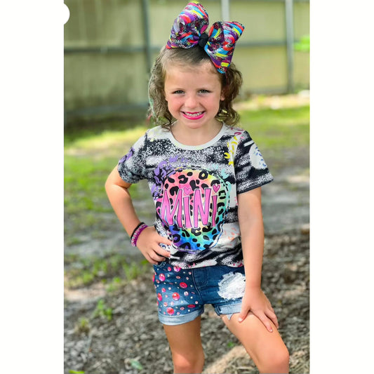 Mini leopard tee