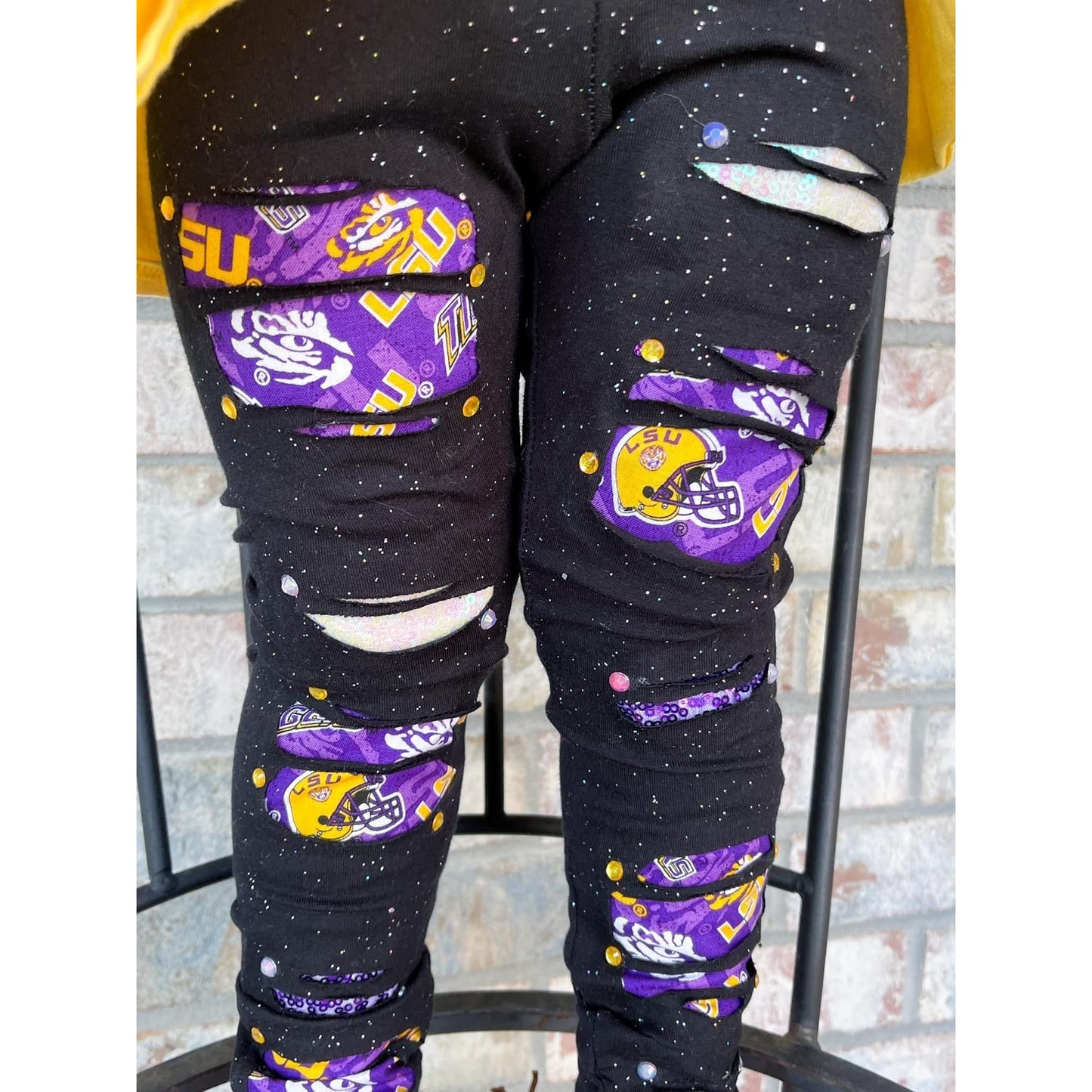 Football Peekaboo Leggings