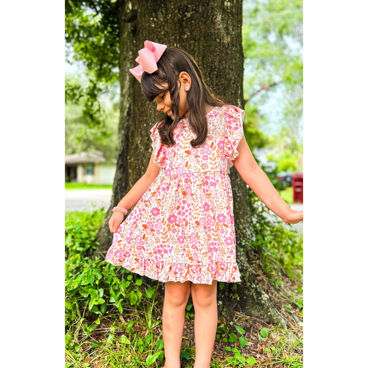 Pink floral Dress