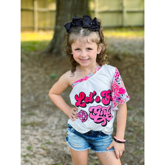 Let’s go girls one shoulder top