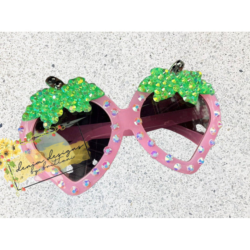 Berry Rhinestone Sunglasses