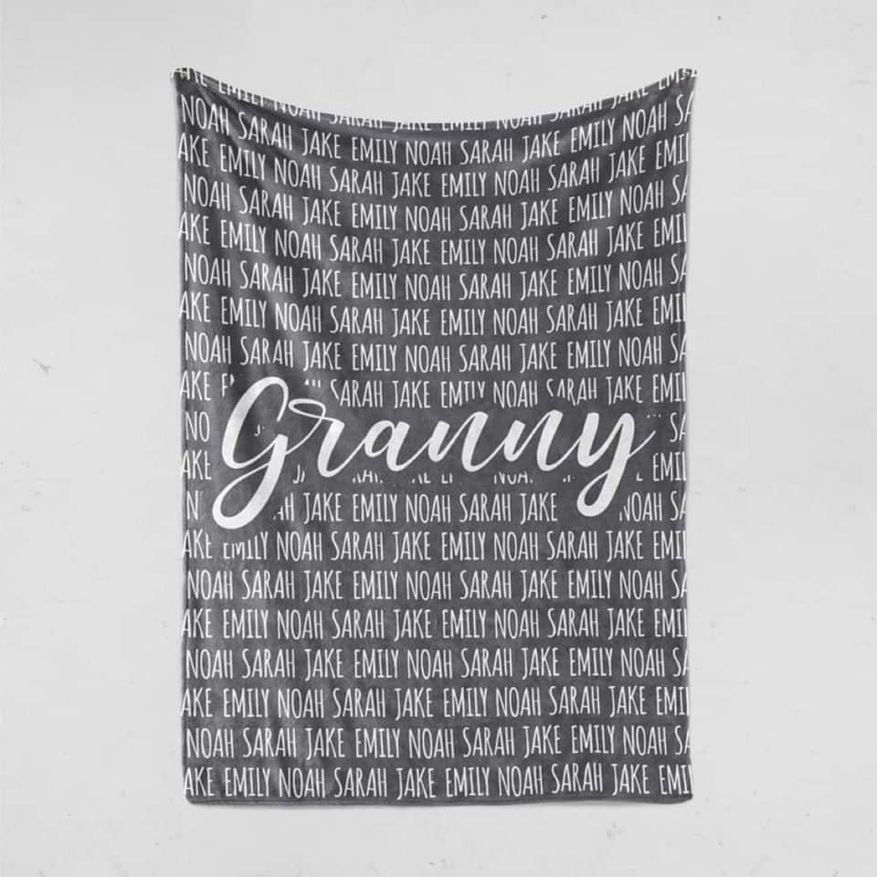 Name with kids - Personalized Blanket