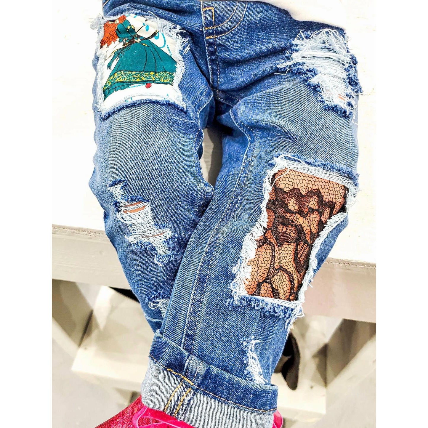 Open Patched Pants