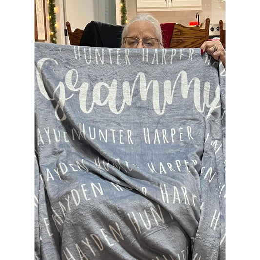 Name with kids - Personalized Blanket