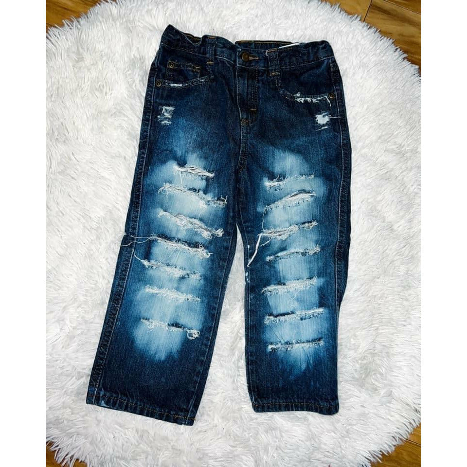 4T BOYS shredded jeans