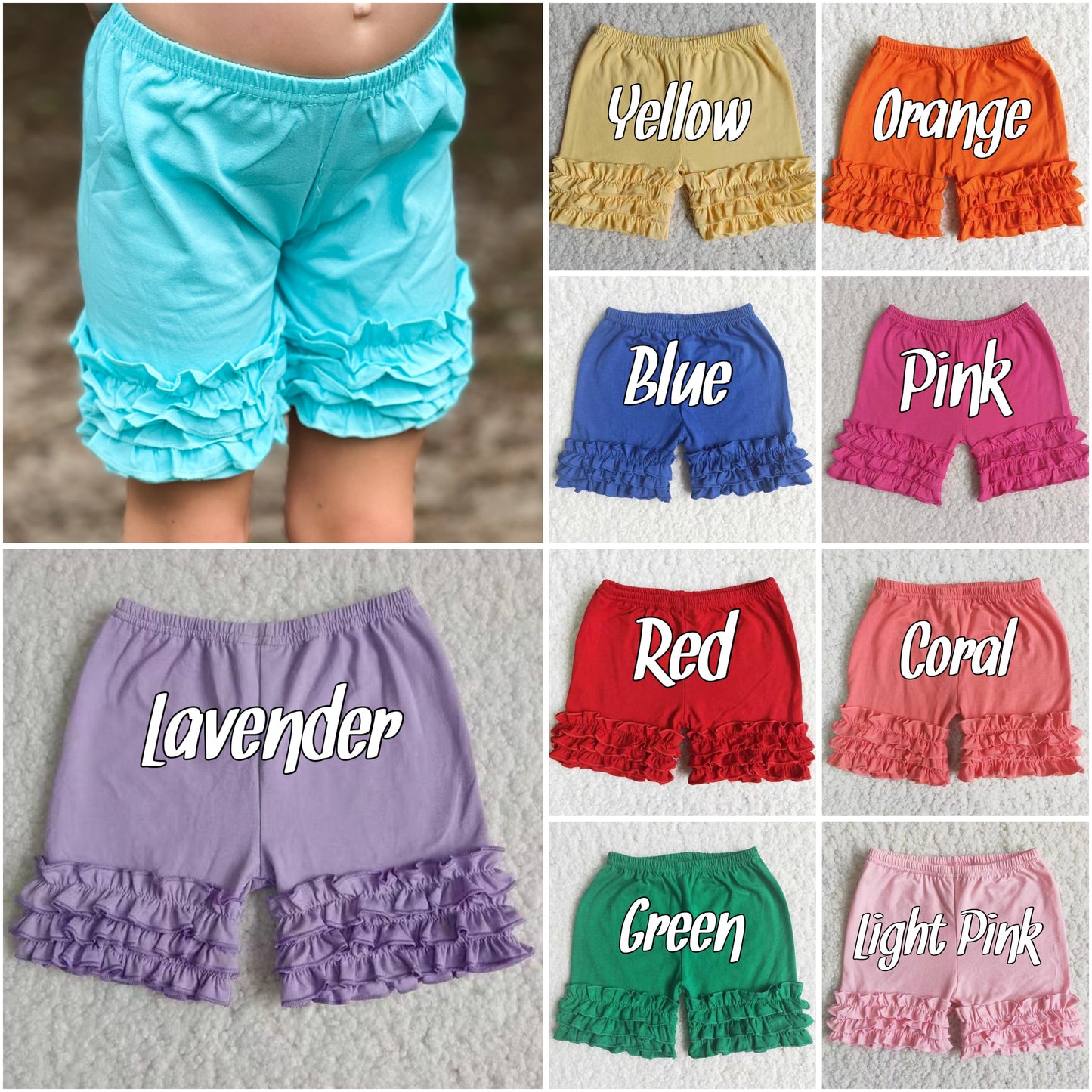 Ruffle Cotton Shorts