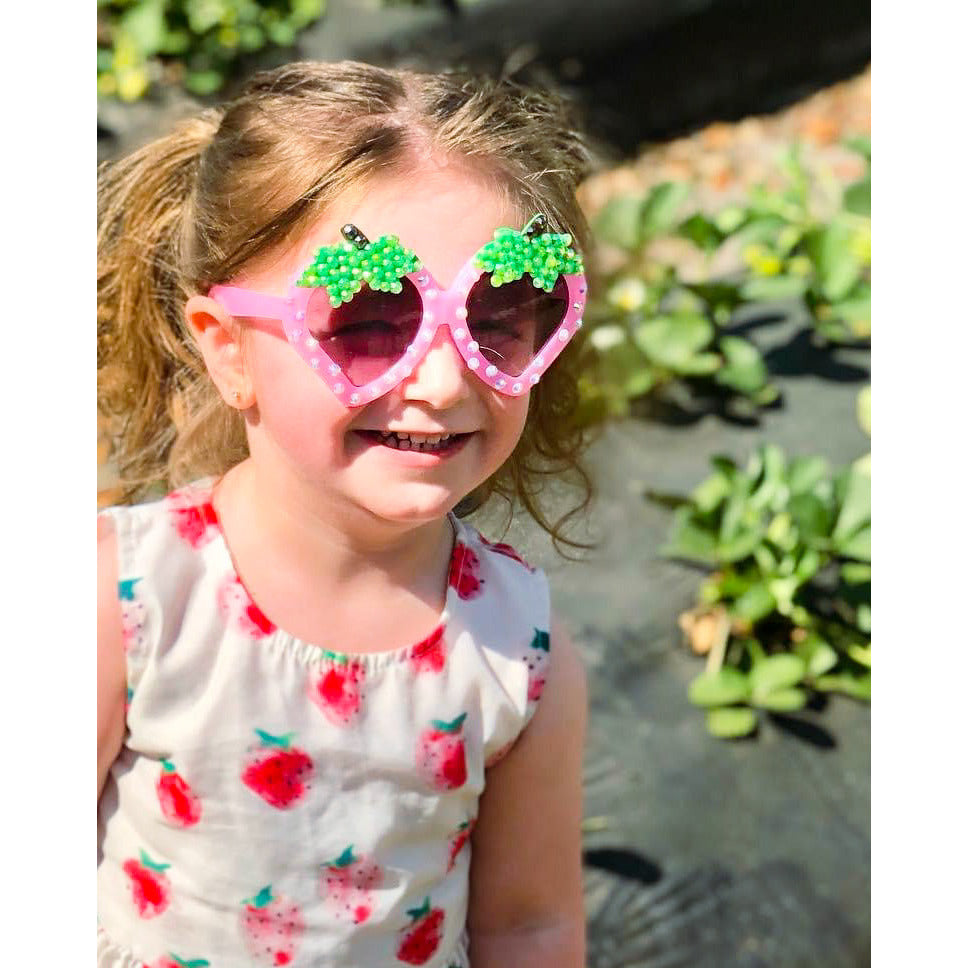 Berry Rhinestone Sunglasses